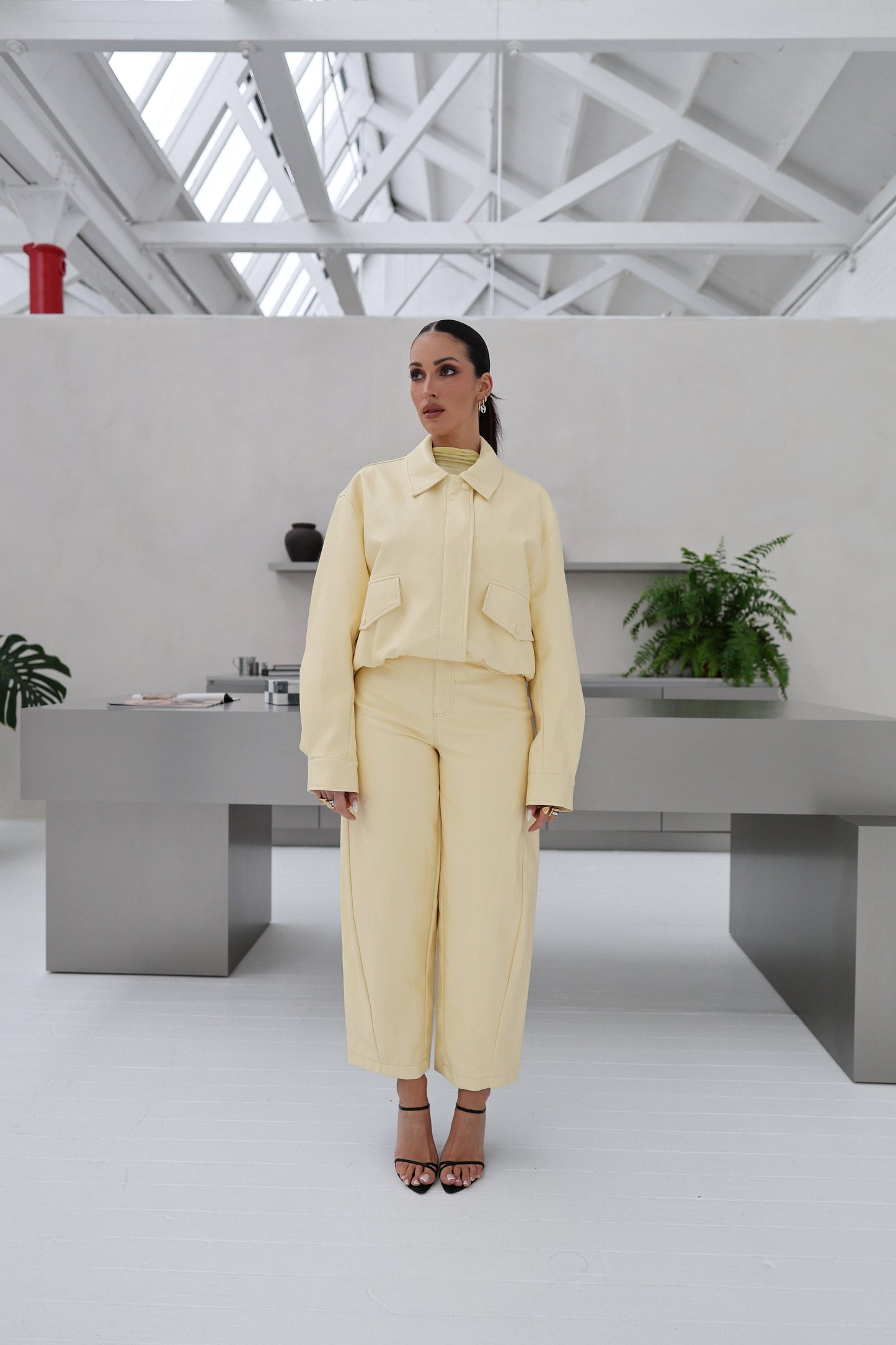 Lumina Structured Barrel-leg Trousers