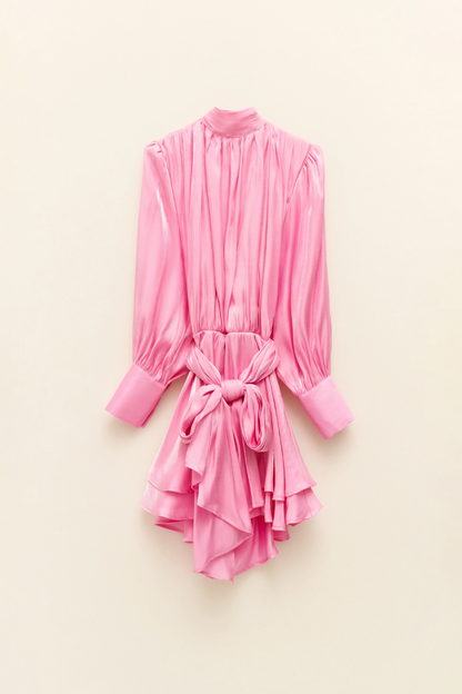 Lumina Fluid Tie-neck Dress