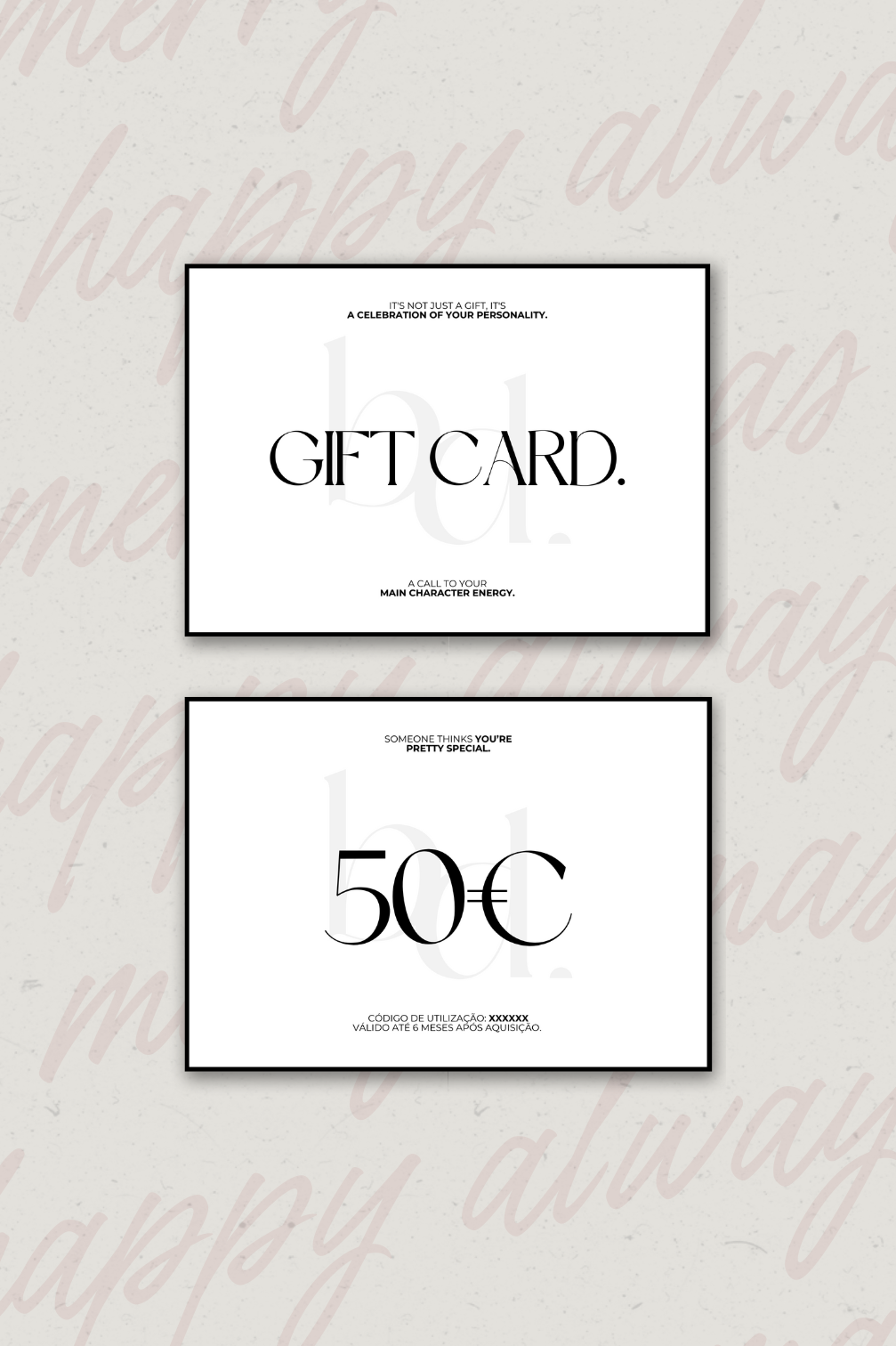 GIFT CARD bd brand.