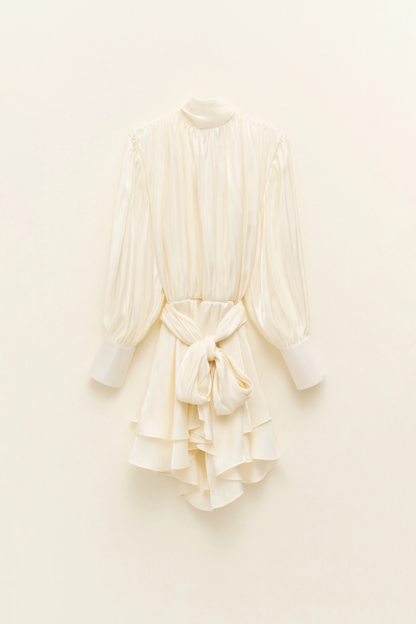 Lumina Fluid Tie-neck Dress