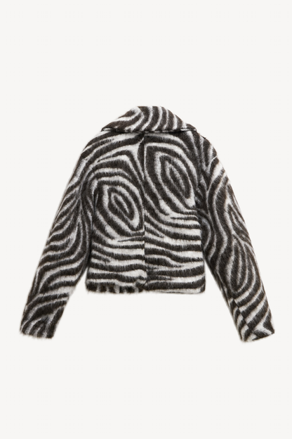 Lumina Zebra Faux Fur Jacket