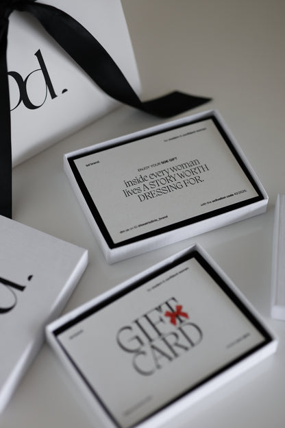 GIFT CARD bd brand.