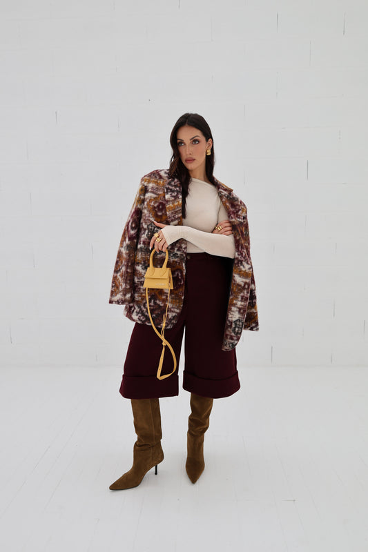 Lumina Oversized Patterned Blazer