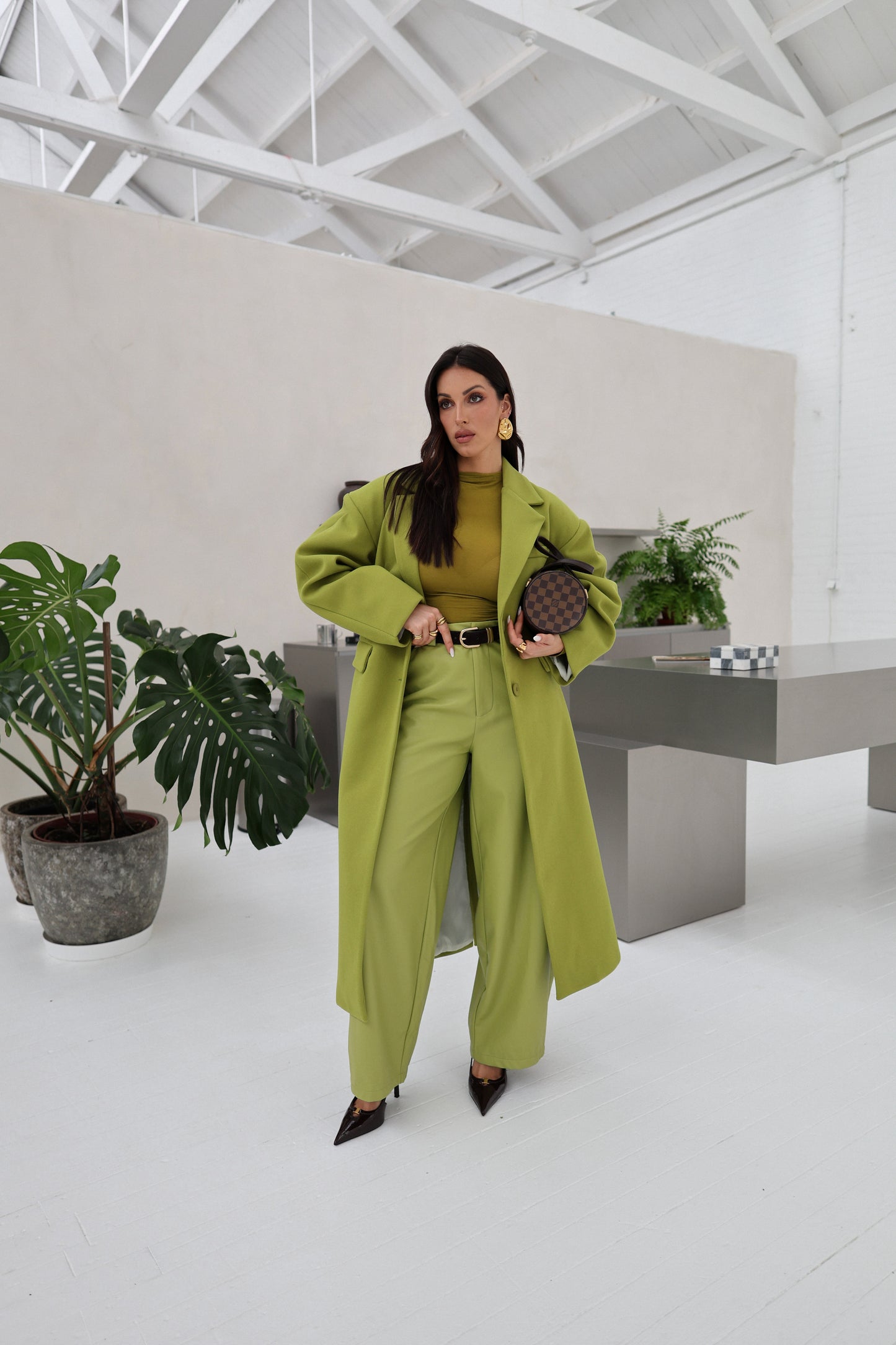 Lumina High-waisted Barrel Trousers