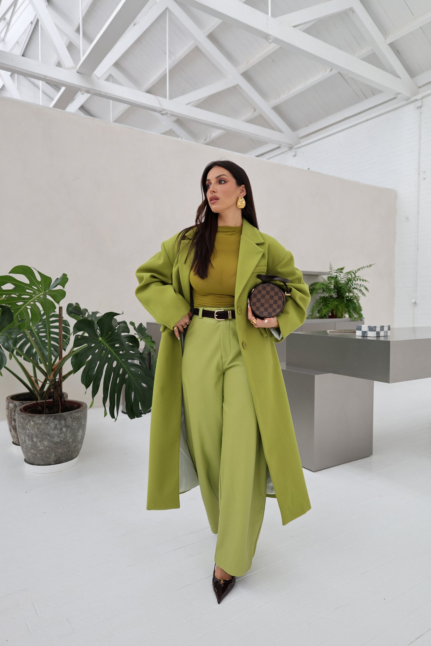 Lumina High-waisted Barrel Trousers