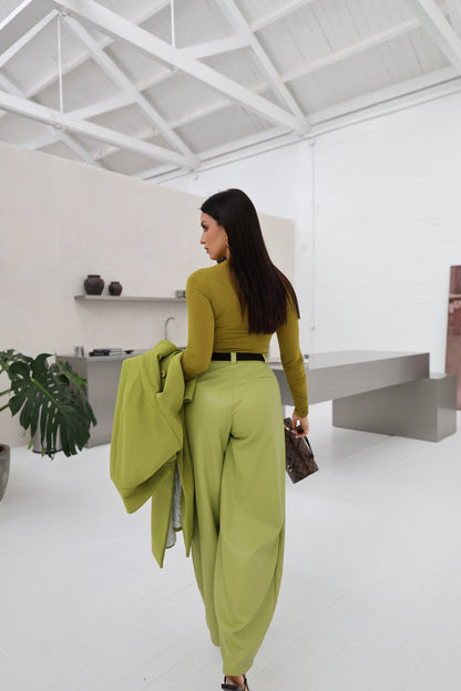 Lumina High-waisted Barrel Trousers