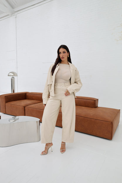 Lumina Structured Barrel-leg Trousers