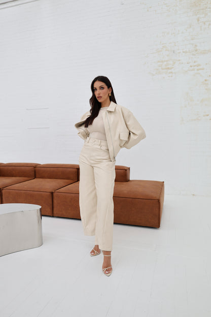Lumina Structured Barrel-leg Trousers
