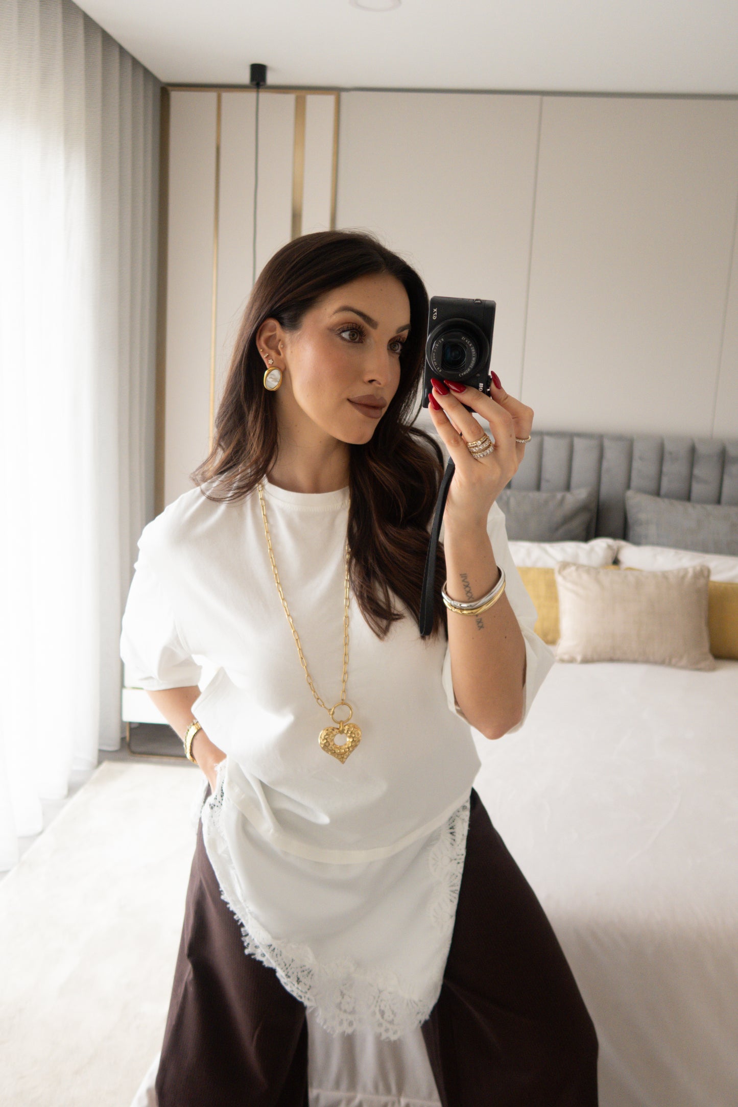 Ti Amo Oversized T-shirt w/ lace