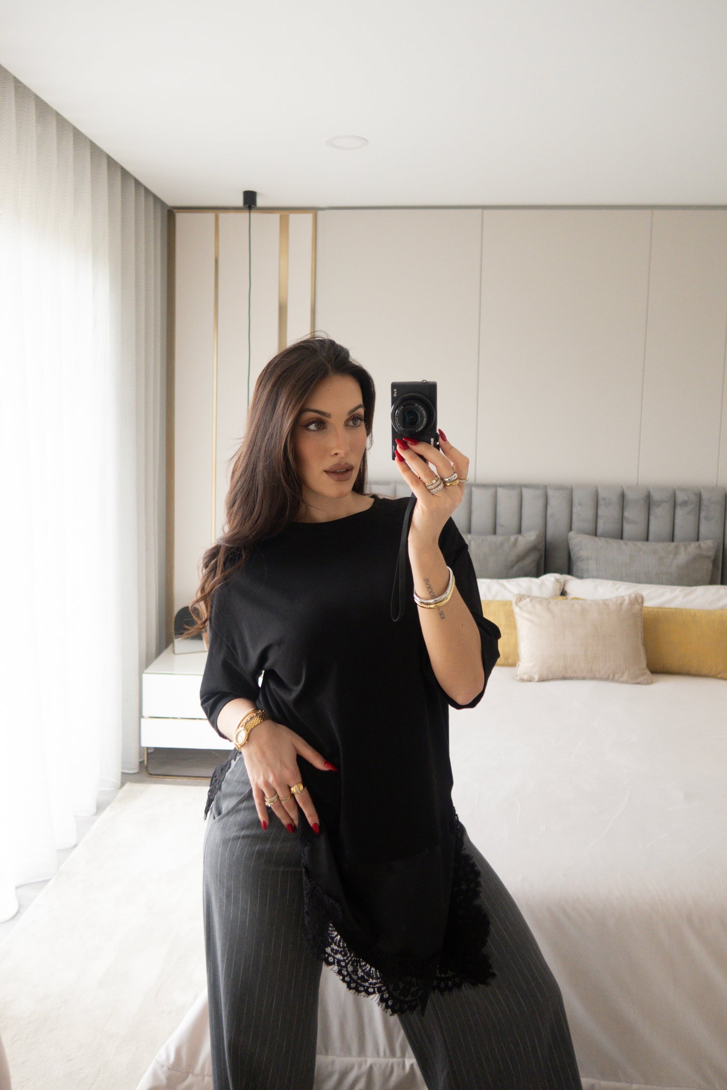 Ti Amo Oversized T-shirt w/ lace