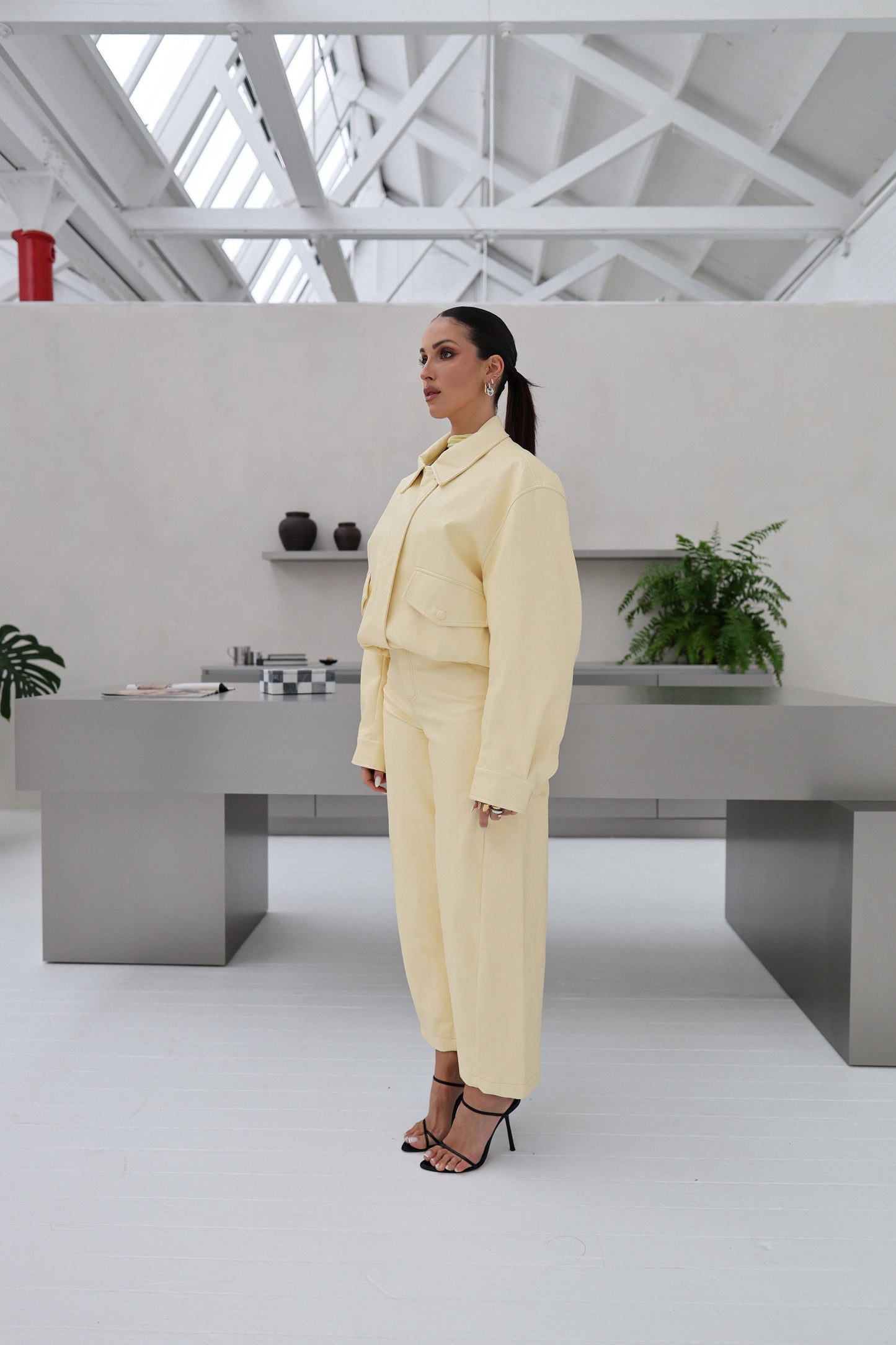 Lumina Structured Barrel-leg Trousers
