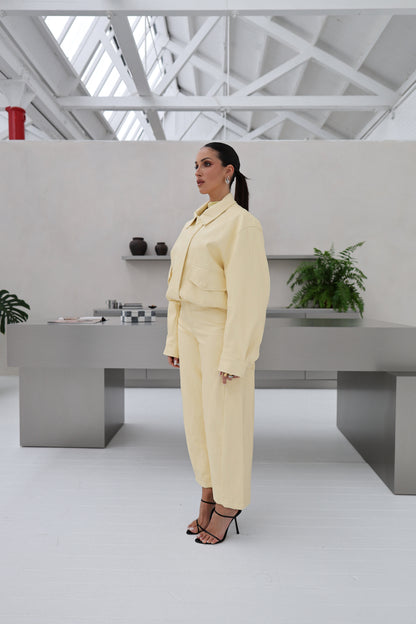 Lumina Structured Barrel-leg Trousers