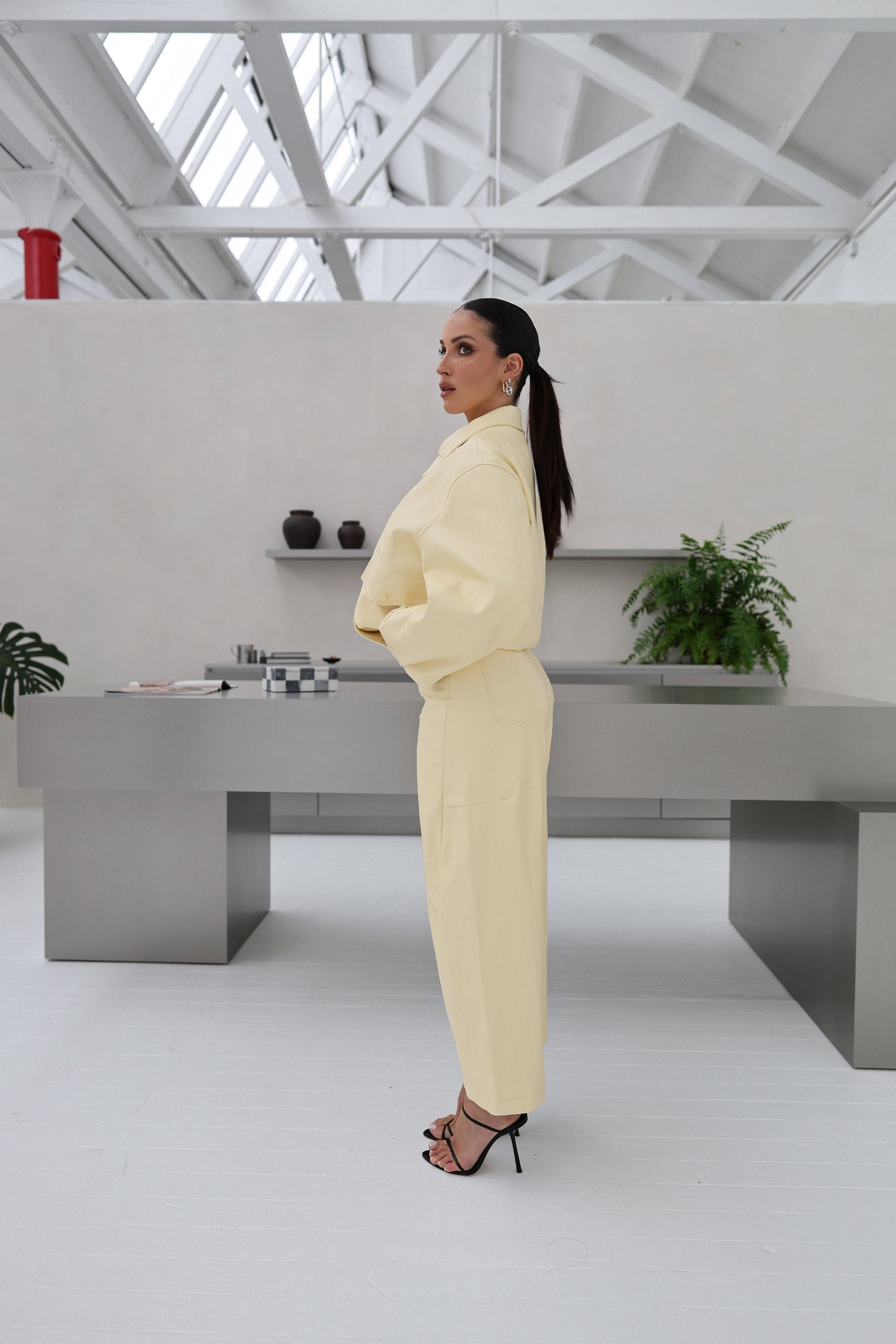 Lumina Structured Barrel-leg Trousers