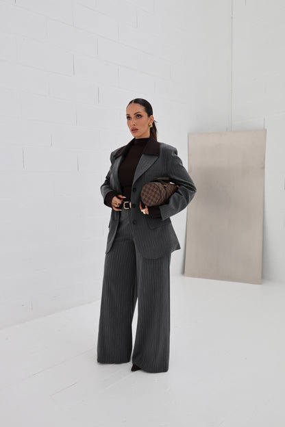 Lumina Pinstripe Tailored Blazer