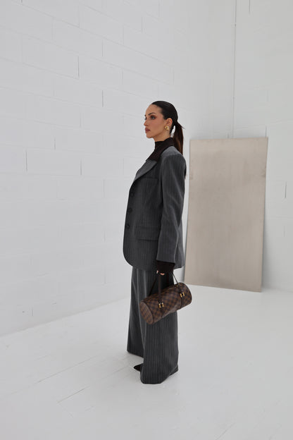 Lumina Pinstripe Tailored Blazer