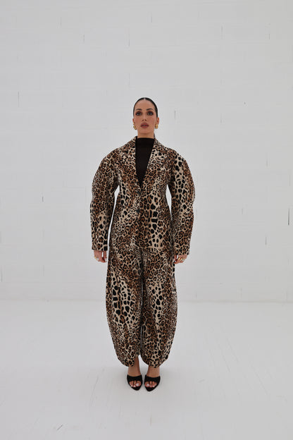 Lumina Leopard Tailored Blazer