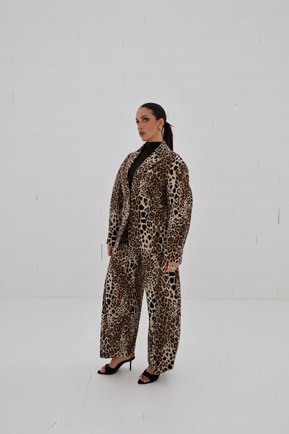 Lumina Leopard Tailored Blazer