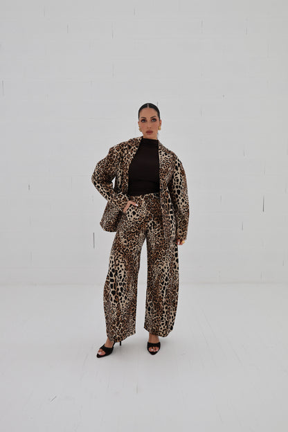 Lumina Leopard Tailored Blazer