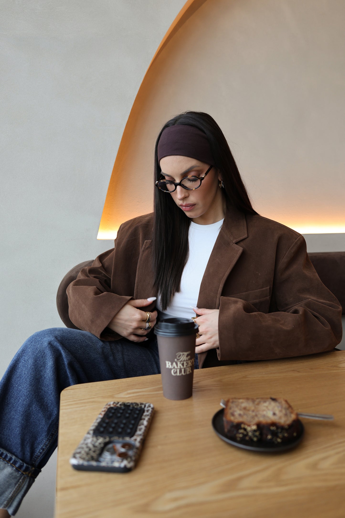 Lumina Oversized Suede-effect Blazer