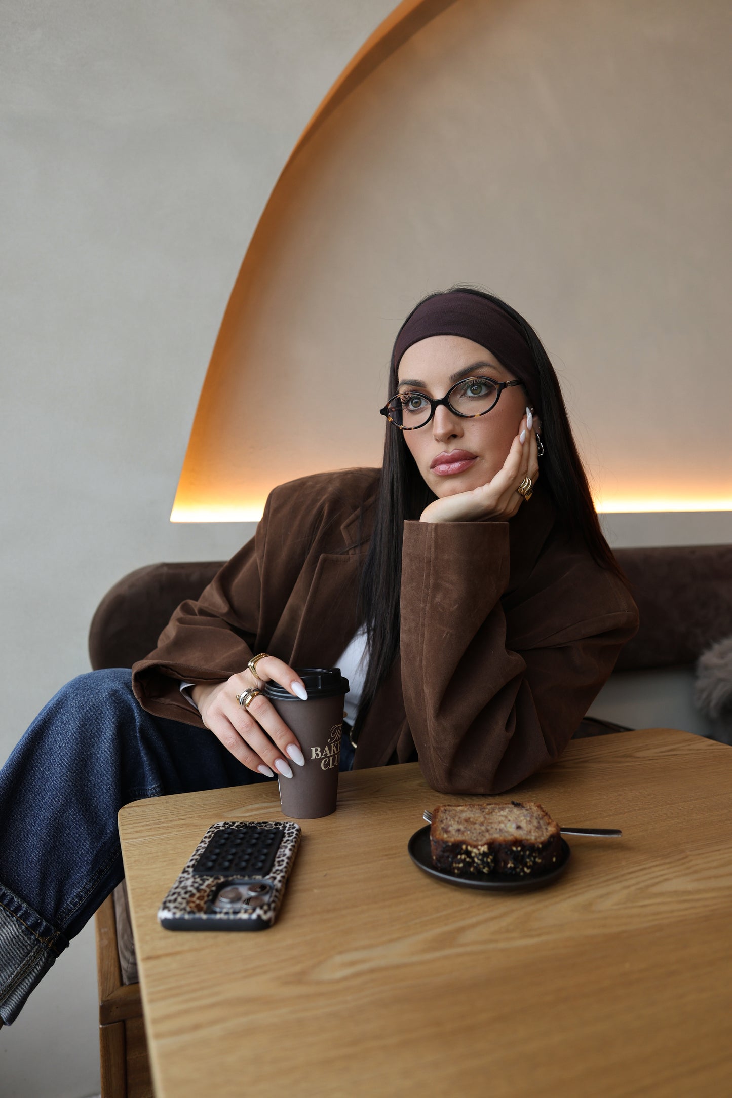 Lumina Oversized Suede-effect Blazer