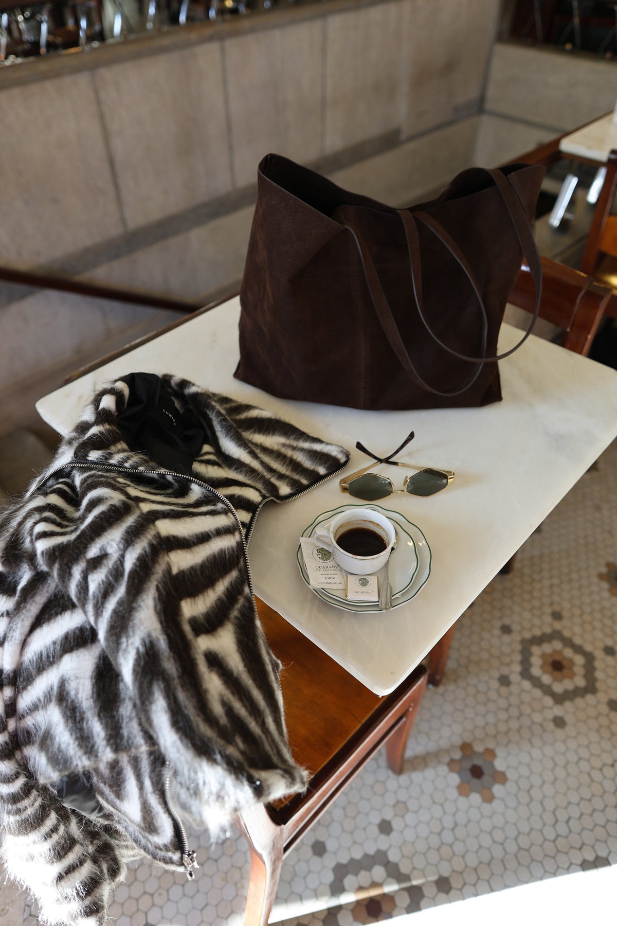 Lumina Zebra Faux Fur Jacket