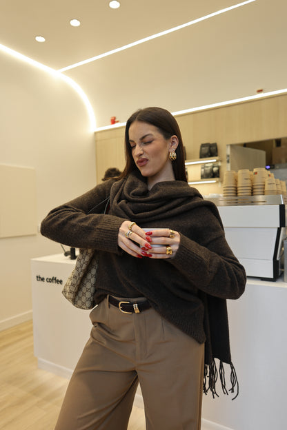 Ti Amo Mocha Wrap Knit
