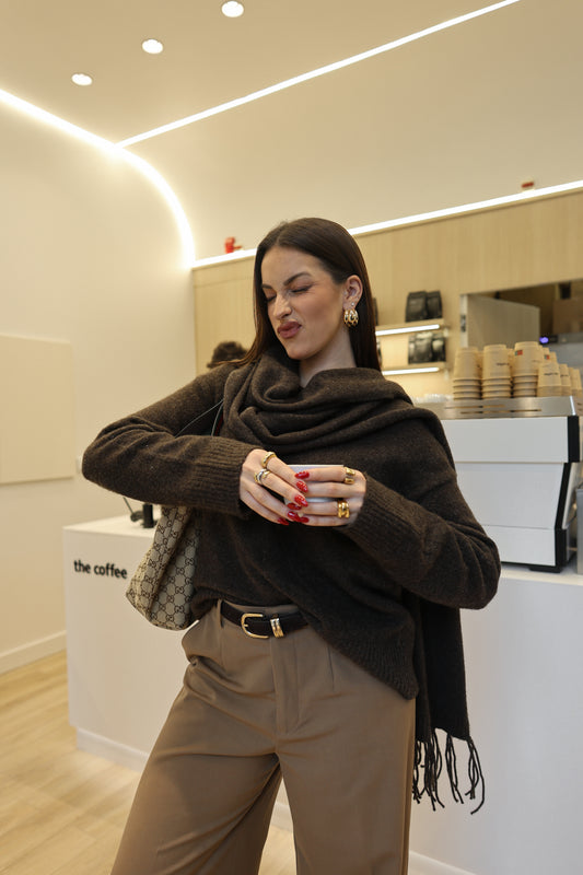 Ti Amo Mocha Wrap Knit